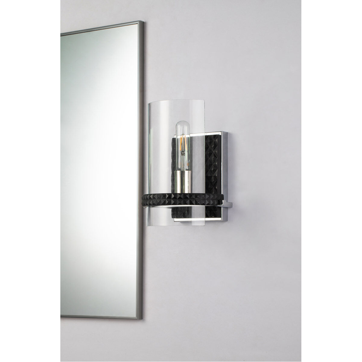 Mazant 1 Light 8 inch MB+PC Bath Light Wall Light